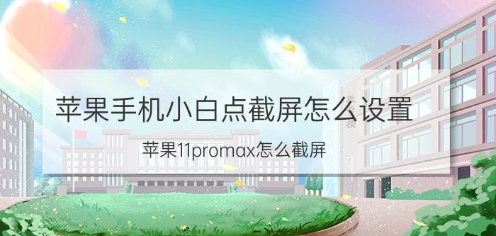 苹果手机小白点截屏怎么设置 苹果11promax怎么截屏？